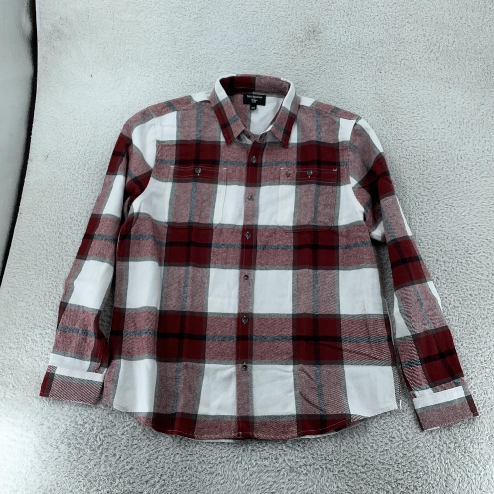 True Religion Long Sleeve Plaid Shirt Mens XL Red Flannel Button Down‎
